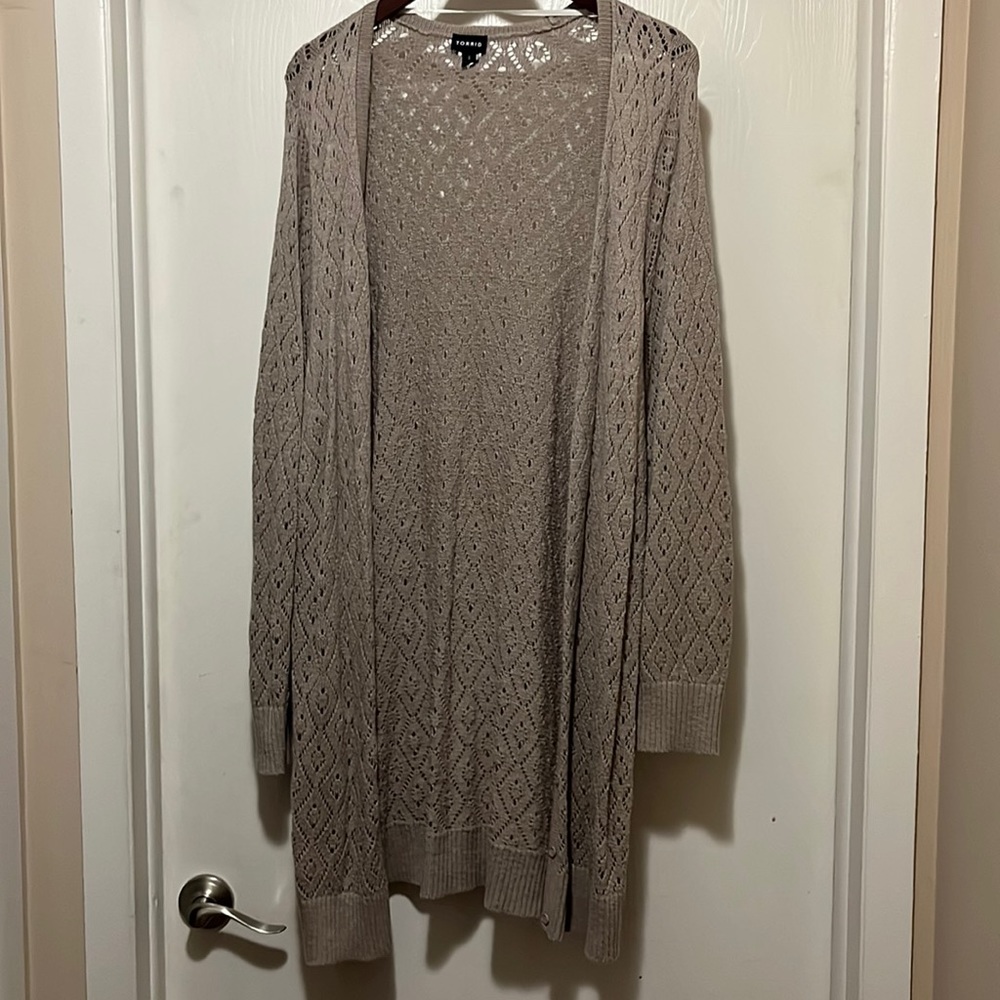 torrid size 3 tan cardigan